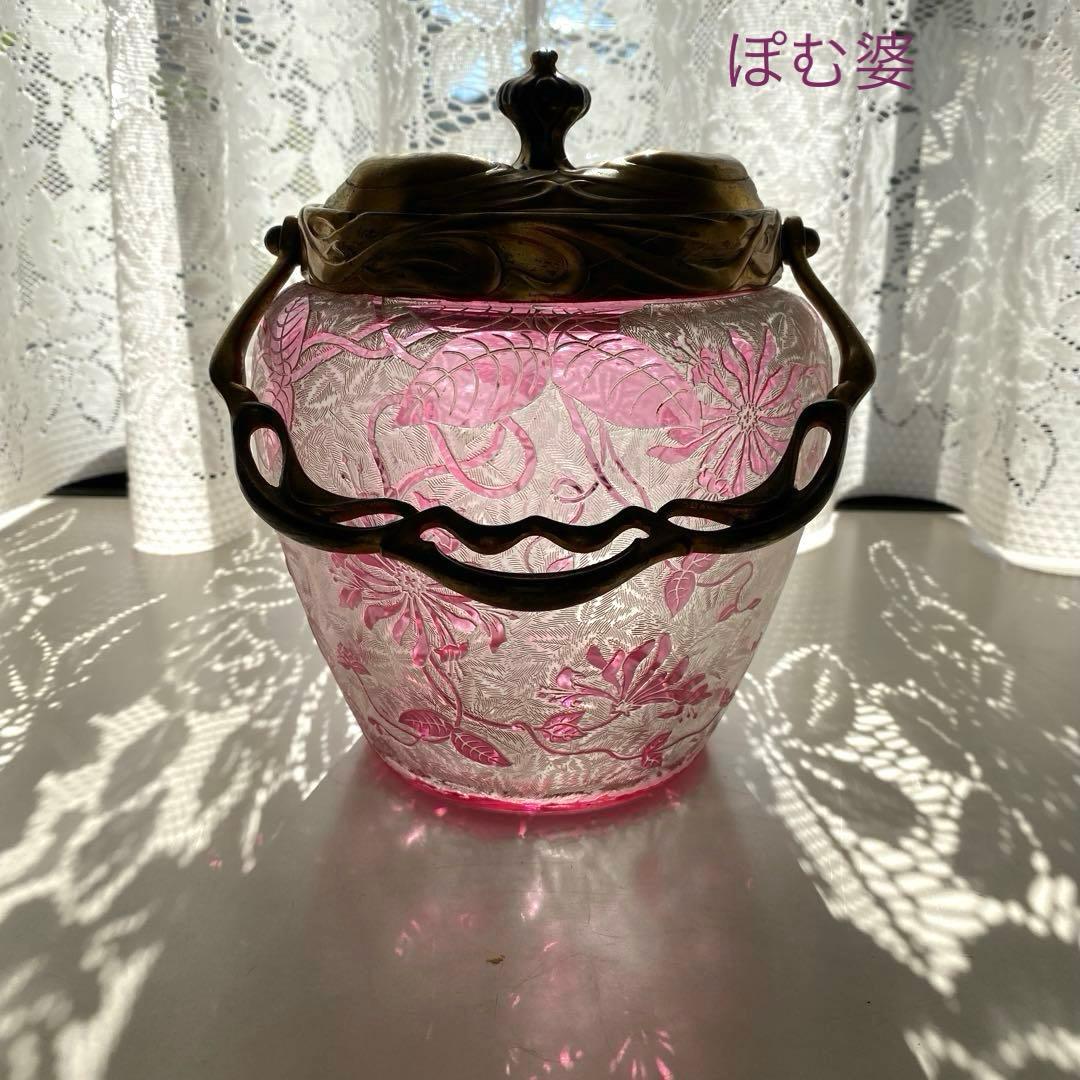 【フランス／バカラ】クリスタル／ビスケットジャー クッキーバレル／アンテミア