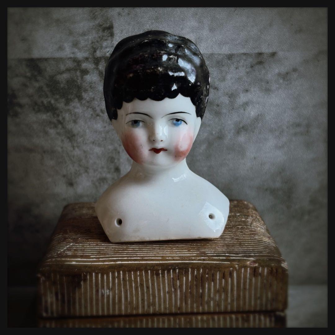 レアアンティーク チャイナヘッドドール　 ヘッドパーツ