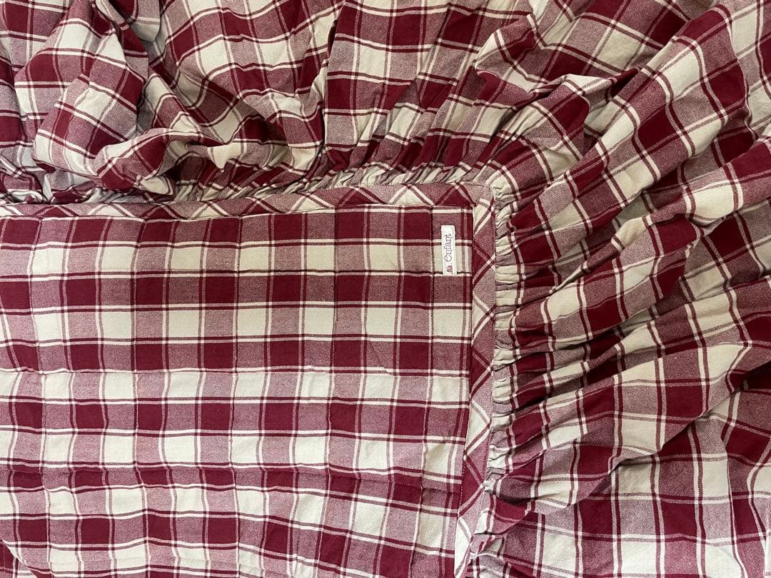 アンファン ベッドスカート マルチカバー　キルト　カントリー　アントステラ　赤