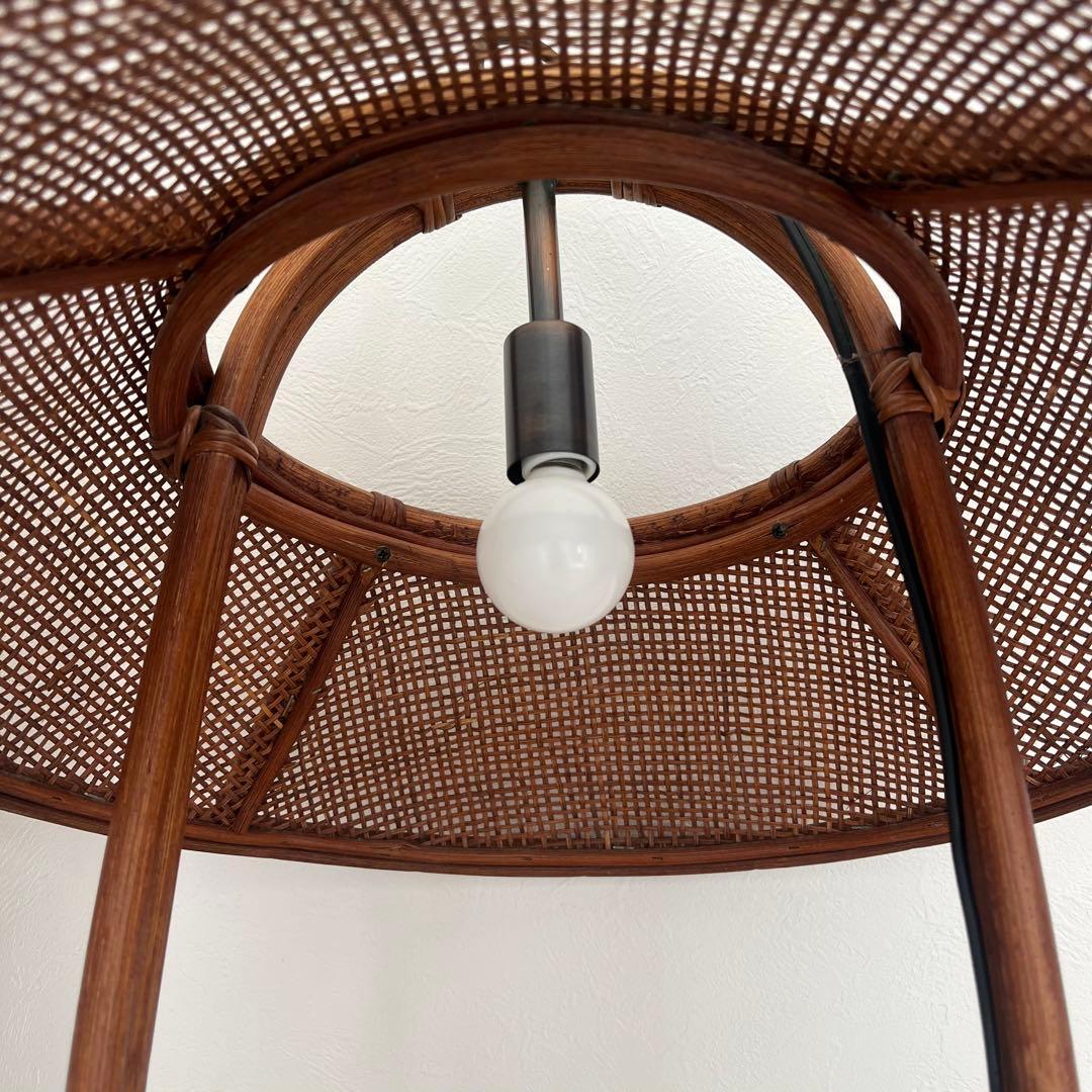 コイズミ産業　ラタン製フロアスタンド ブラウン