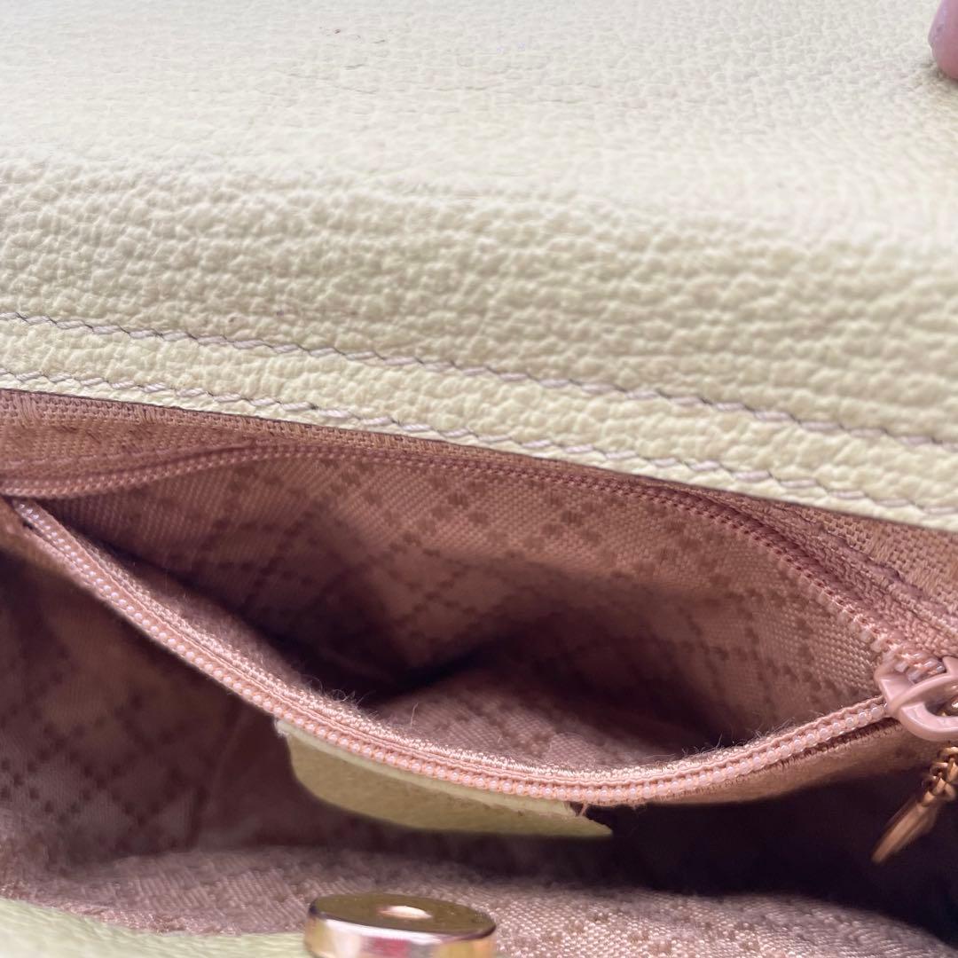 状態良　GUCCI 2way ミニ　ショルダーバッグ　バンブー　スエード　緑