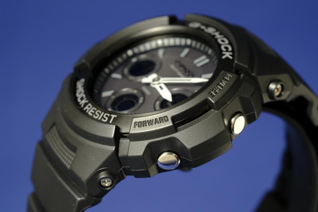 【綺麗】G-SHOCK AWG-M100B ブラック 電波ソーラー (102)