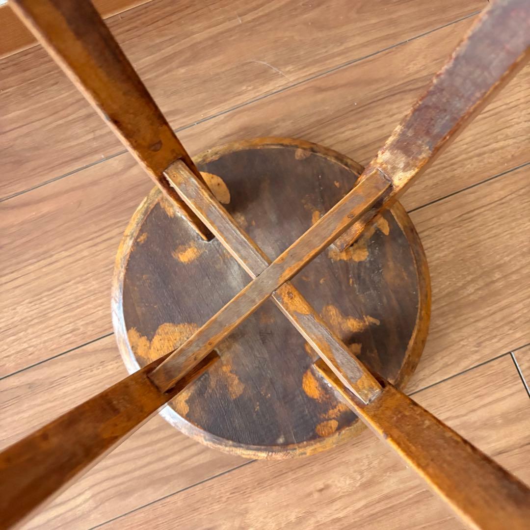 古家具　木製スツール　ヴィンテージ アンティーク　椅子　インテリア　花台