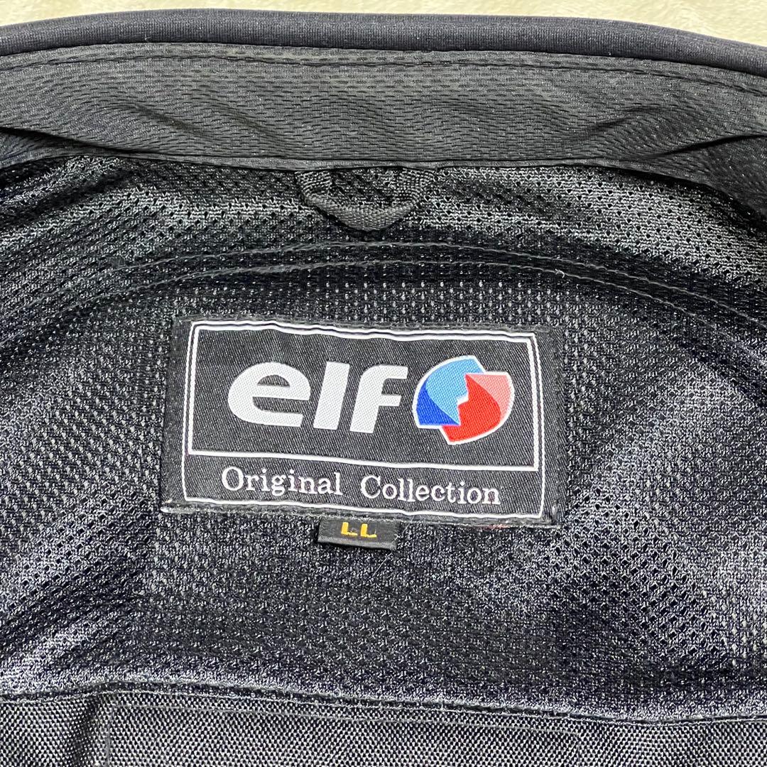 elf PUレザー×メッシュライディングジャケット肩肘パッド背中プロテクター付き