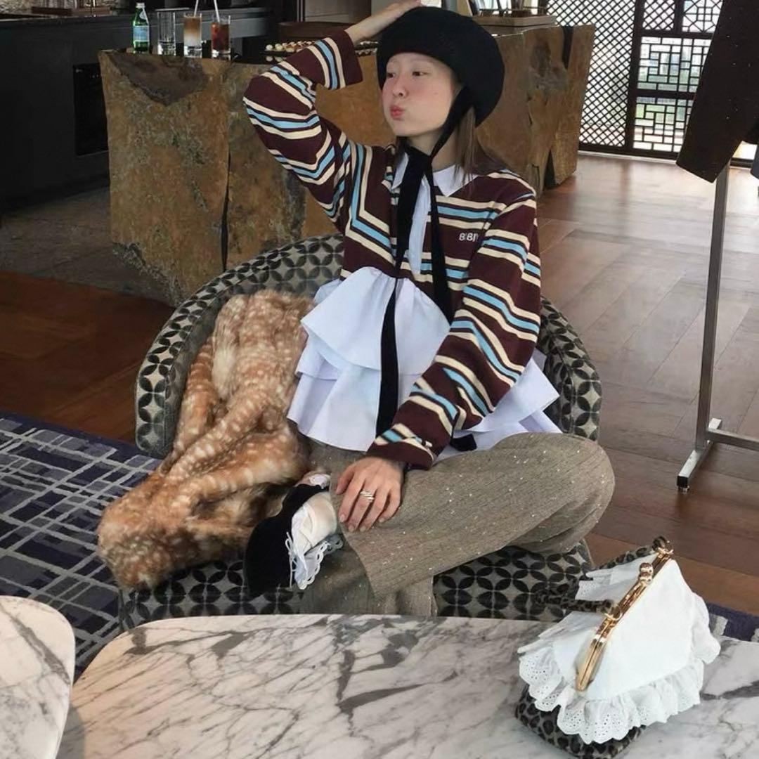 Bibiy. LOLA PEPURAMU POLO BROWN ブラウン