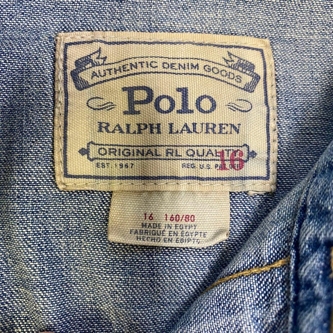 タグ付き新品★ポロラルフローレン 長袖 ウエスタン デニムシャツ 160