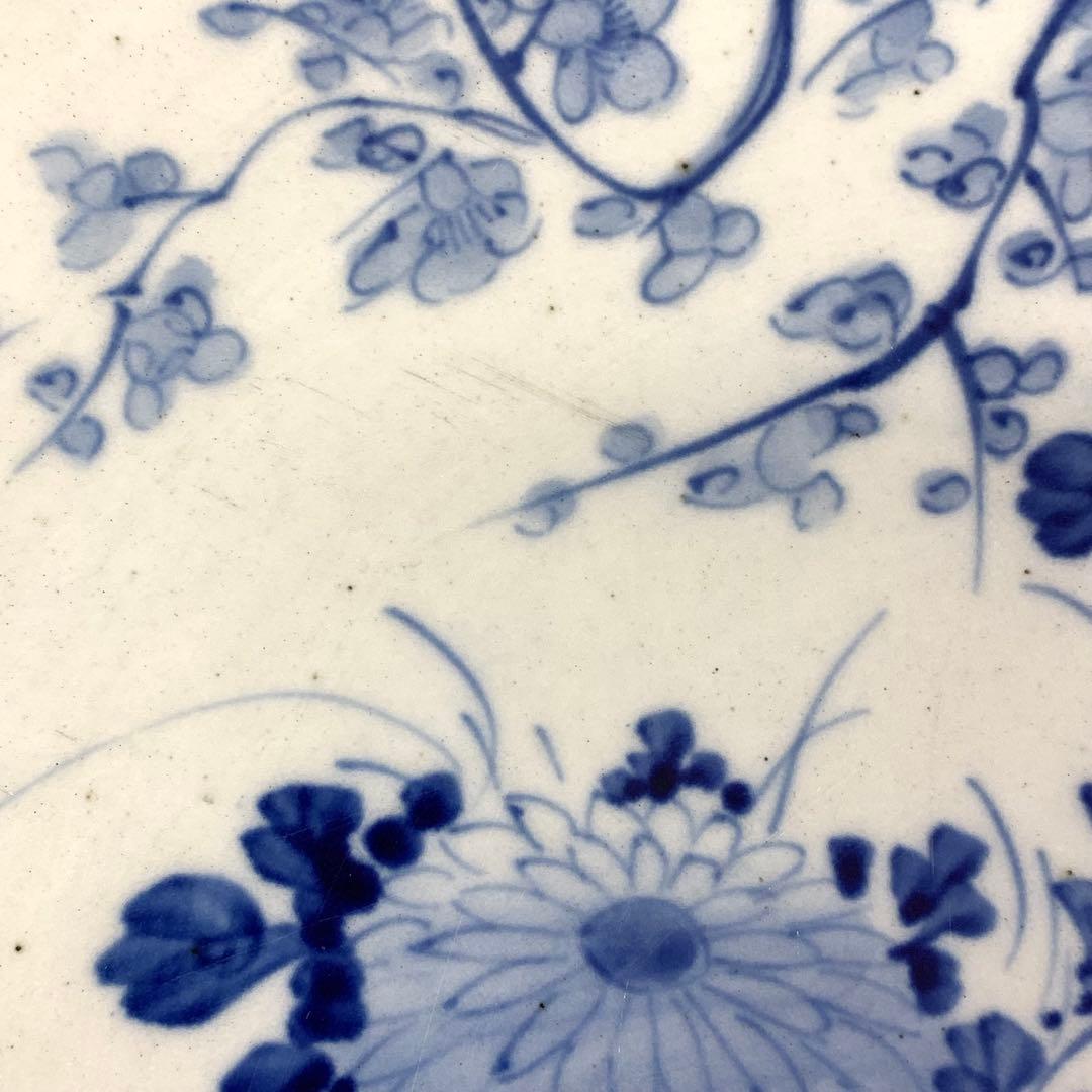 直径41.4cm ! 大皿 飾り皿 時代物 花 蝶々 アンティーク 昭和レトロ④