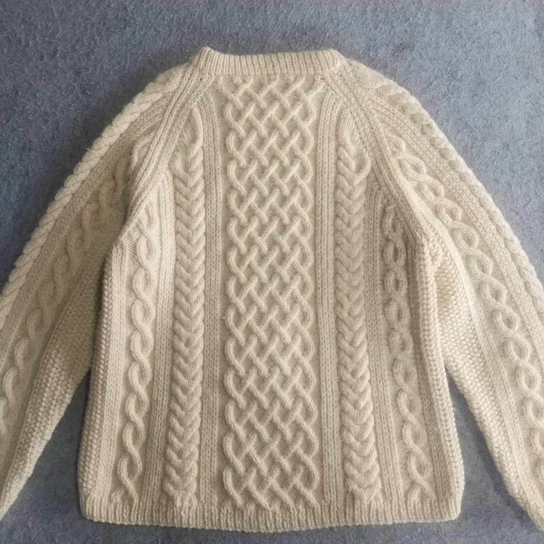 インバーアラン アランニット1A クルーネック フィッシャーマン ケーブル 冬