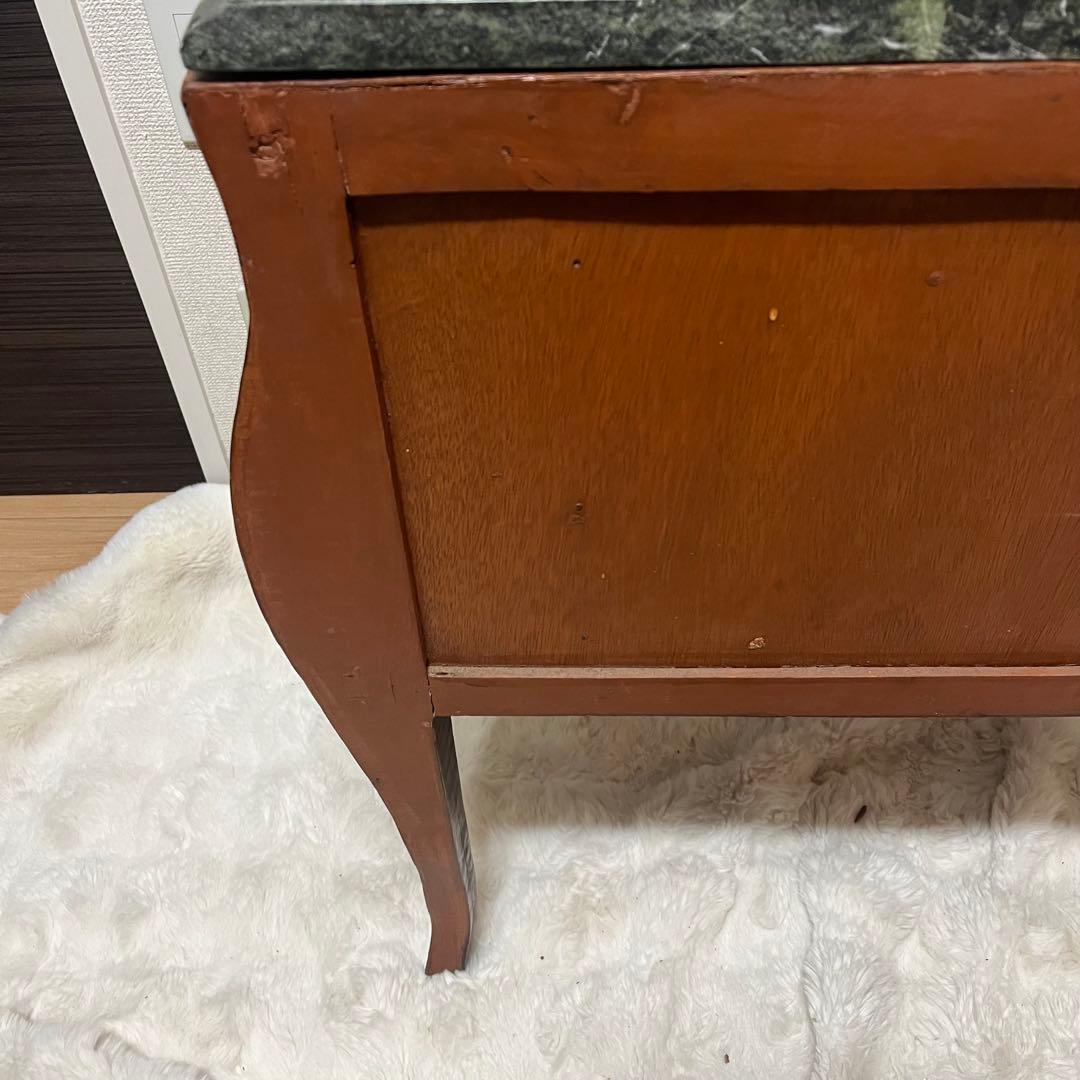 アンティーク　ルイ15世様式　コモード　チェスト　大理石天板 猫脚　真鍮