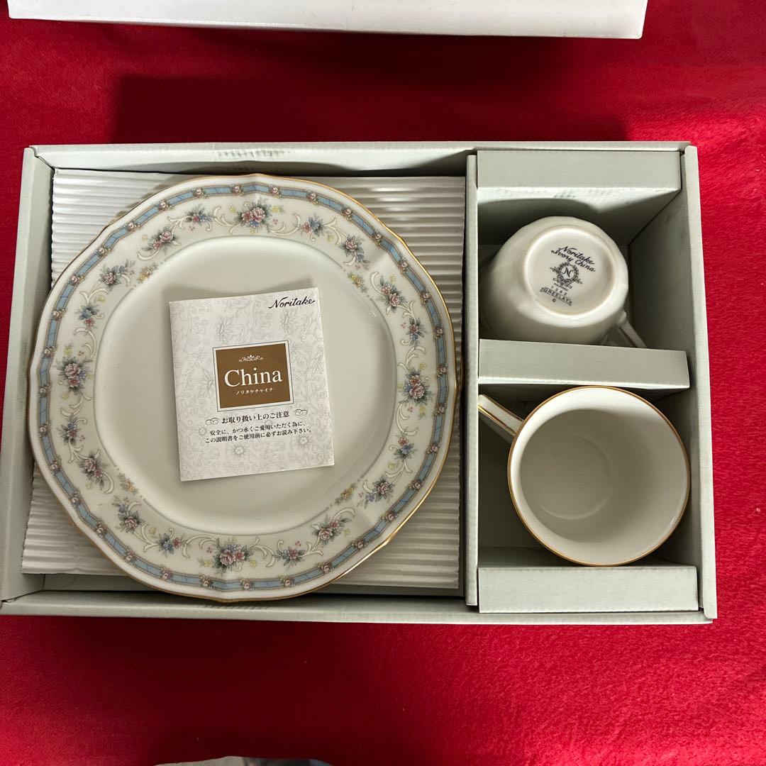未使用ノリタケ NORITAKE アイボリーチャイナ モーニングセット（2客）