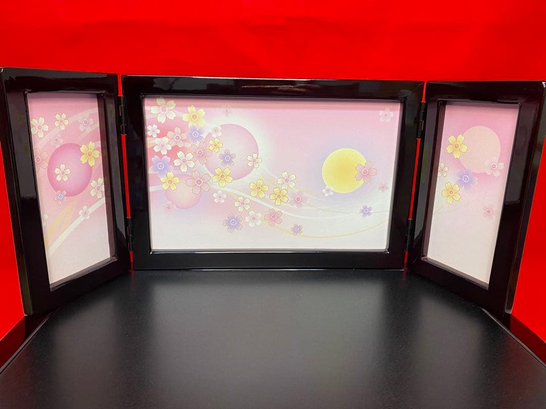 雛人形　親王飾り収納セット・頭　元光　作・間口約４５×奥行約２７×高さ約４０㎝