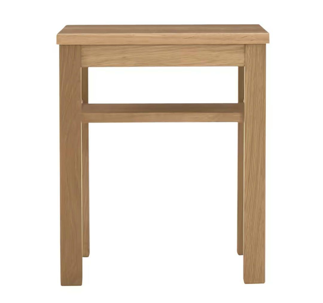 【新品】　MUJI 無印良品 木製サイドテーブルベンチ／板座／オーク材　無印