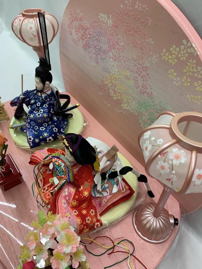 雛人形 桐二段飾 豆親王五人飾 三人官女セット ひな人形 初節句 プレゼント