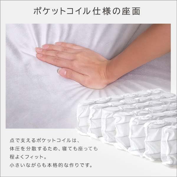 【送料無料】【2点セット】ベロアカウチソファ 1人掛け+オットマンセット コイル