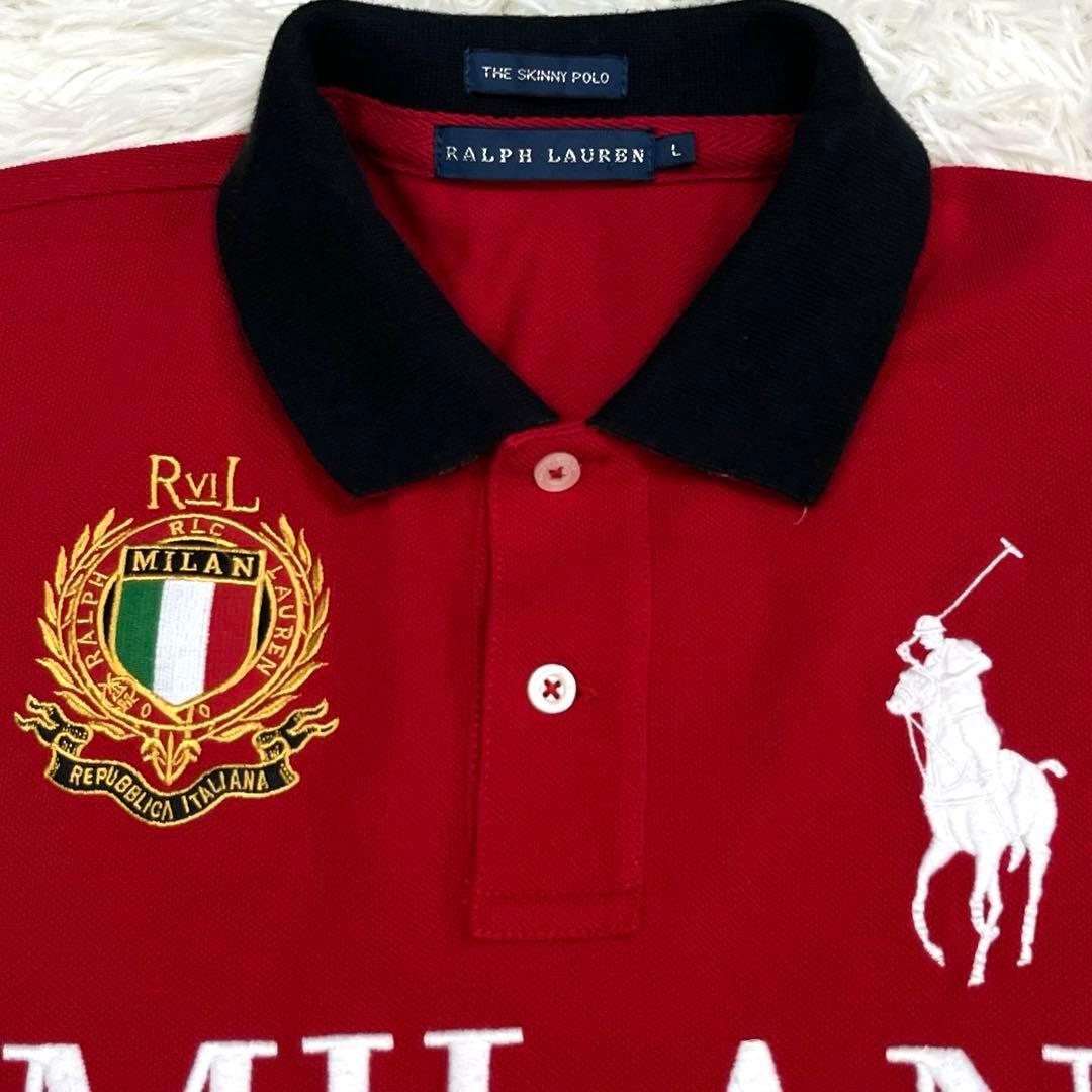 『美品』ラルフローレン ポロシャツ ミラン ビックポニー レディースL スキニー