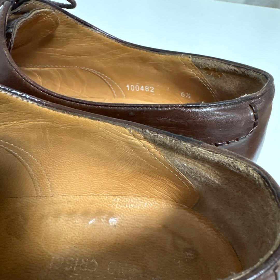 希少 ハンドメイド タニノクリスチー ダークブラウン スキンステッチ 6 1/2