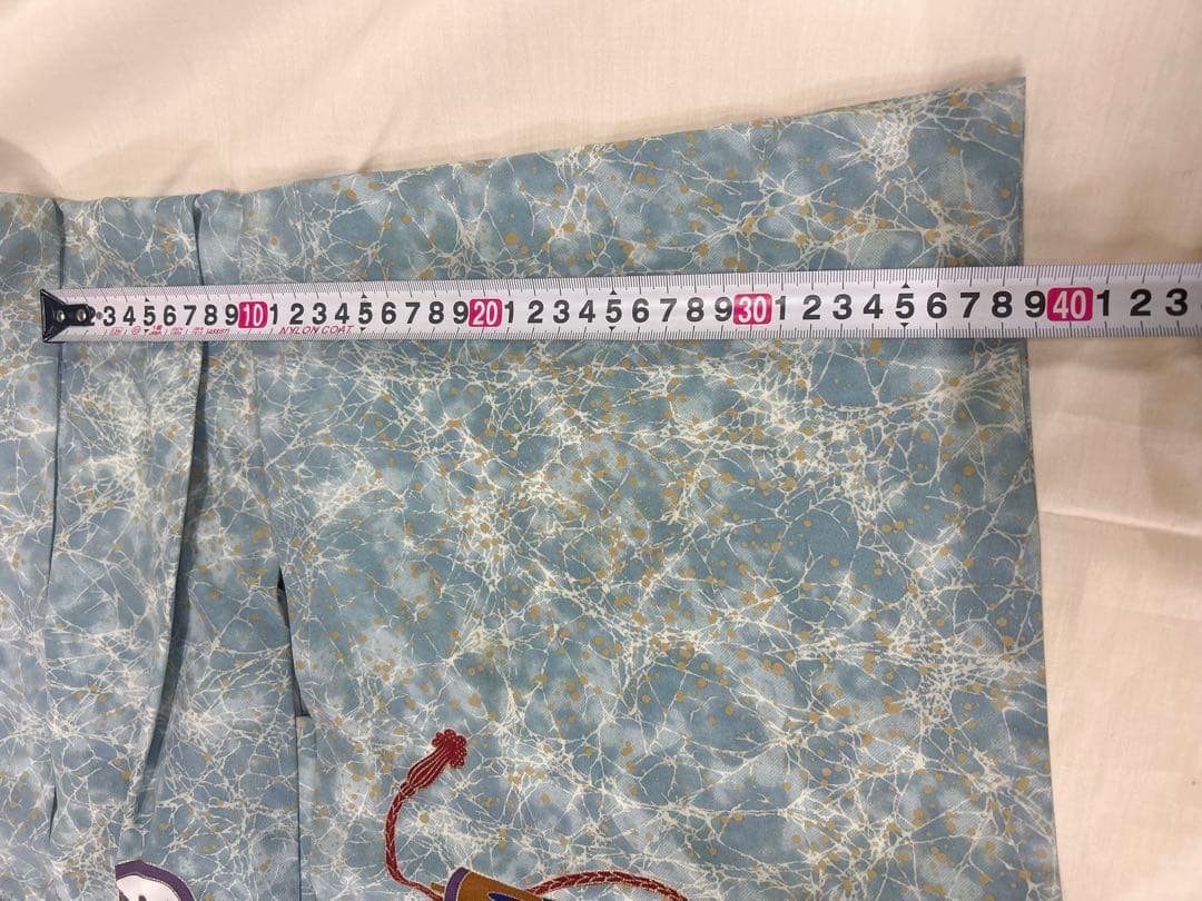 (七五三)5歳の男の子、水色と黒のグラデーションが美しい羽織は(6417)3点