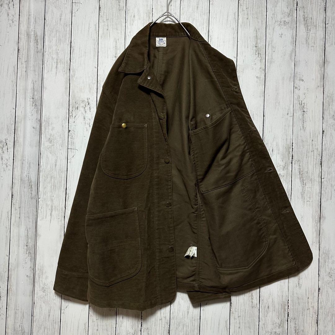【Lee☆リー☆91-J】カバーオール☆ベロア生地☆ロコジャケット☆L〜XL 茶