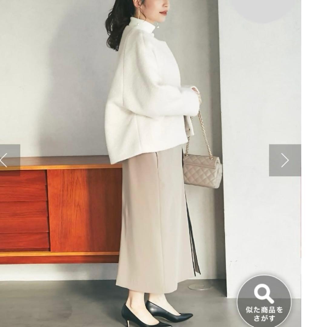 美品✨ラブティックボンボン ライトウェーブブルゾン ノーカラーコート ジャケット