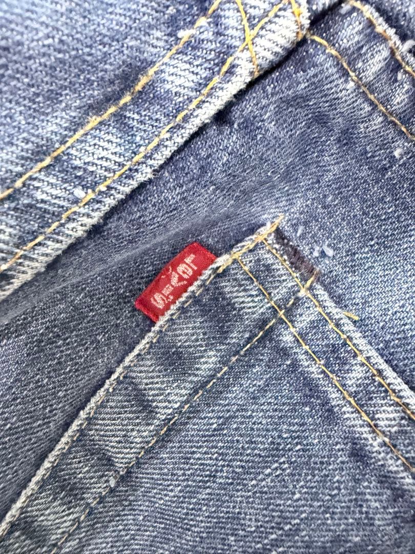 70s levi's 505 66前期　シングルステッチ　イエローライン　縦落ち