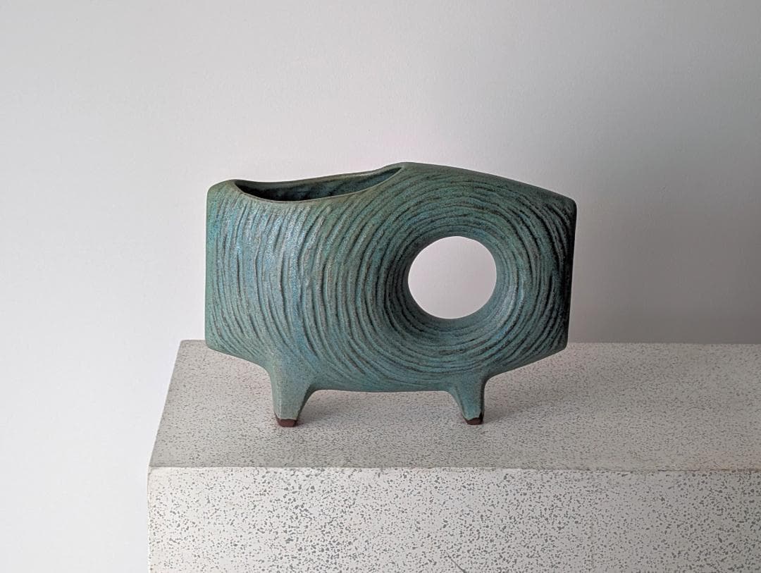 ビンテージ アノニマス 変形 陶器 オブジェ ジャパニーズモダン プリミティブ