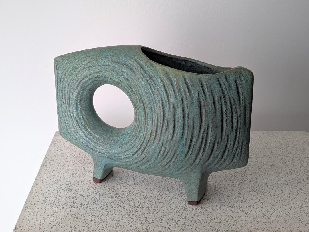 ビンテージ アノニマス 変形 陶器 オブジェ ジャパニーズモダン プリミティブ