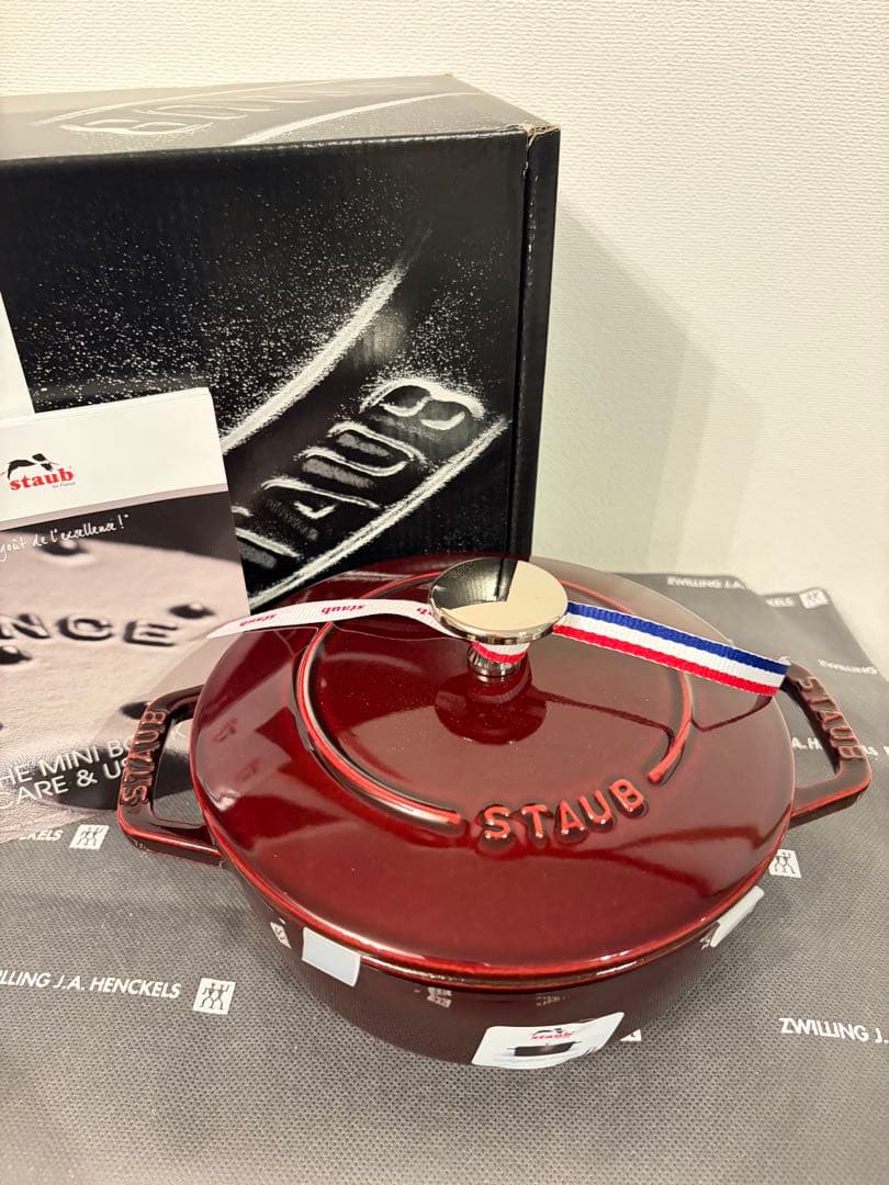 【希少】staubワナベ Ｍ(16cm) グレナディンレッド