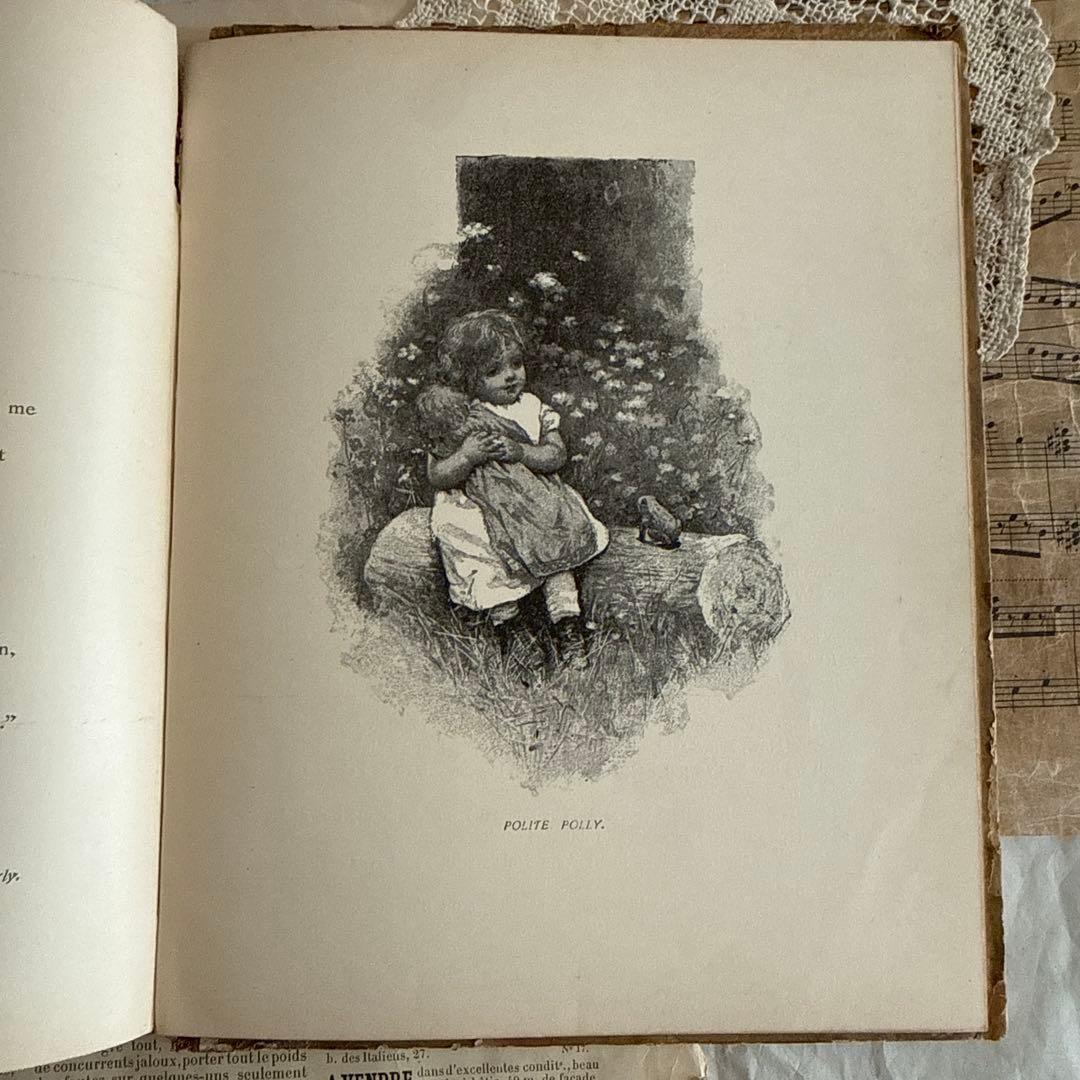 1890年アンティーク美しい挿絵の絵本アーネストニースター洋書ジャンクジャーナル
