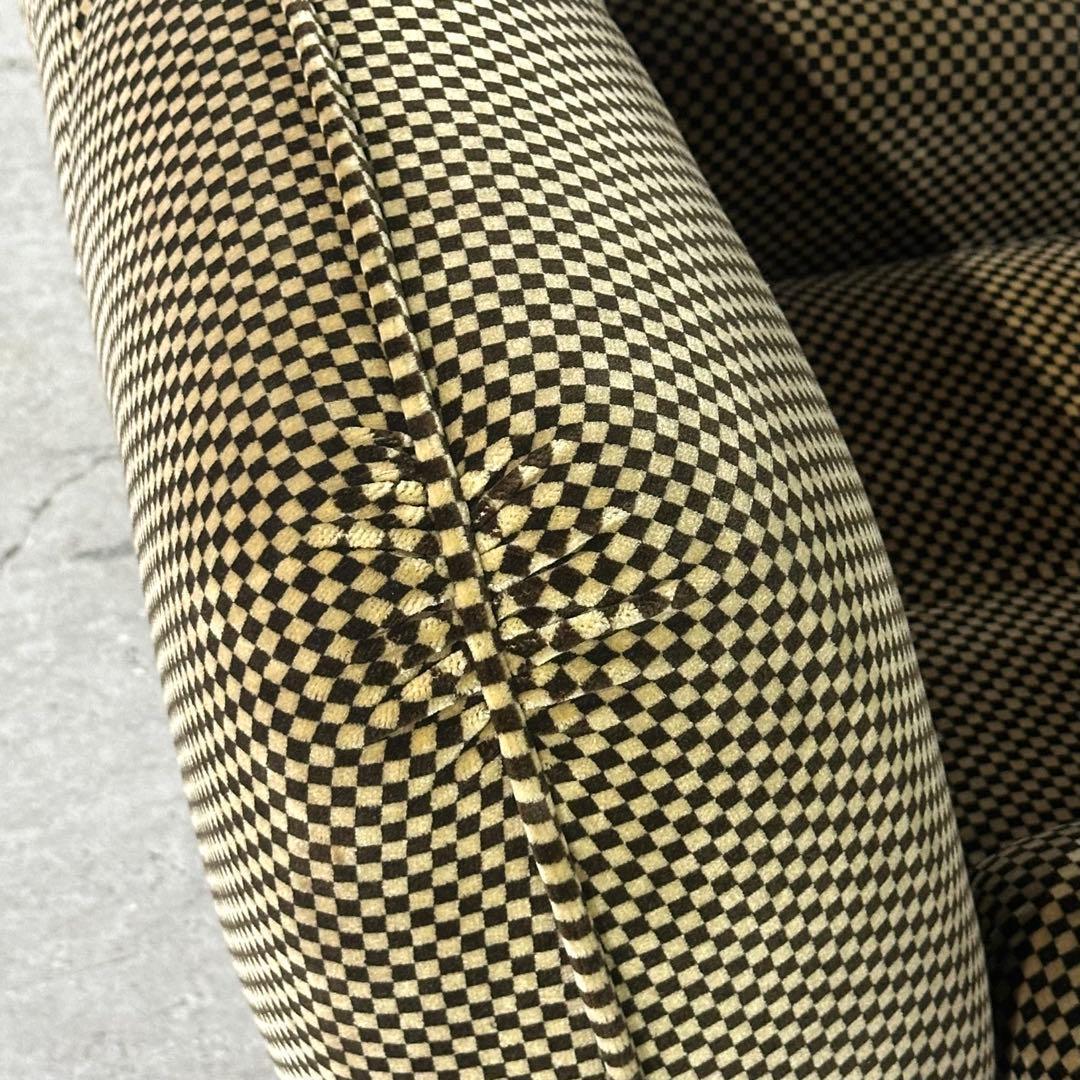 ✦70’s✦昭和レトロ 千鳥格子 1人掛けソファ｜昭和レトロ ミッドセンチュリー