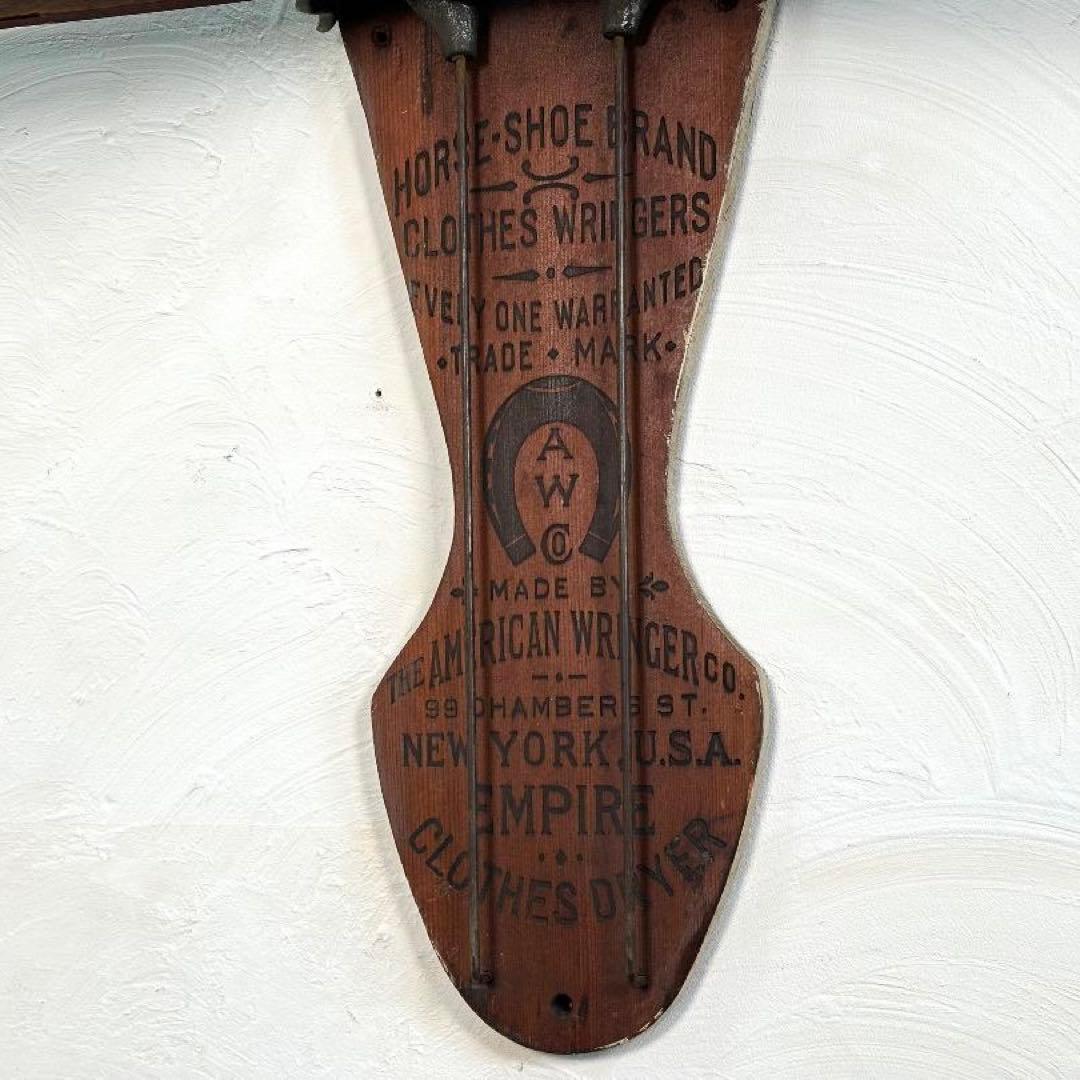 アメリカ ビンテージ壁掛ドライハンガー タオルハンガー古着アンティーク好きの方に