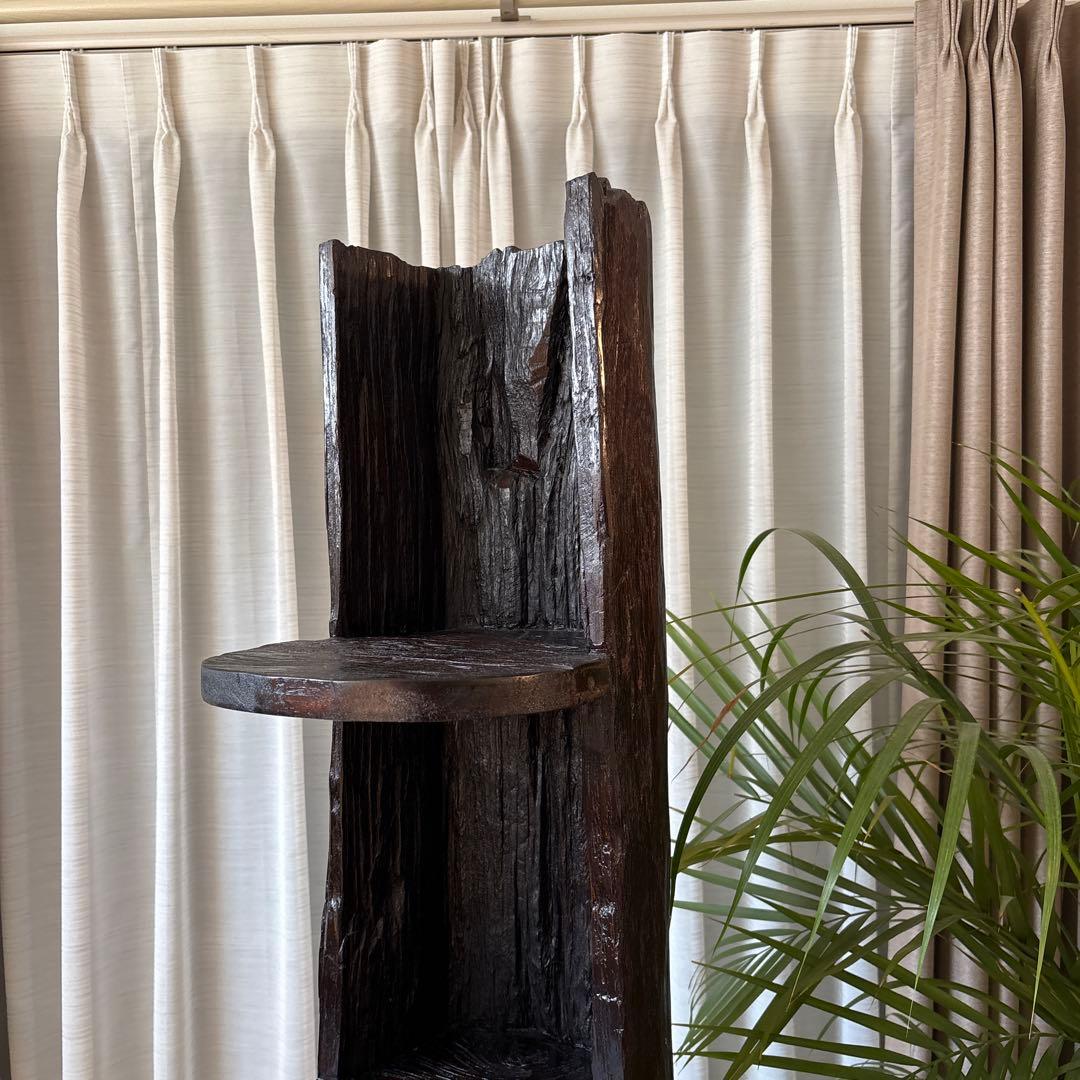 KAJA 木製ラック 4段 ダークブラウン