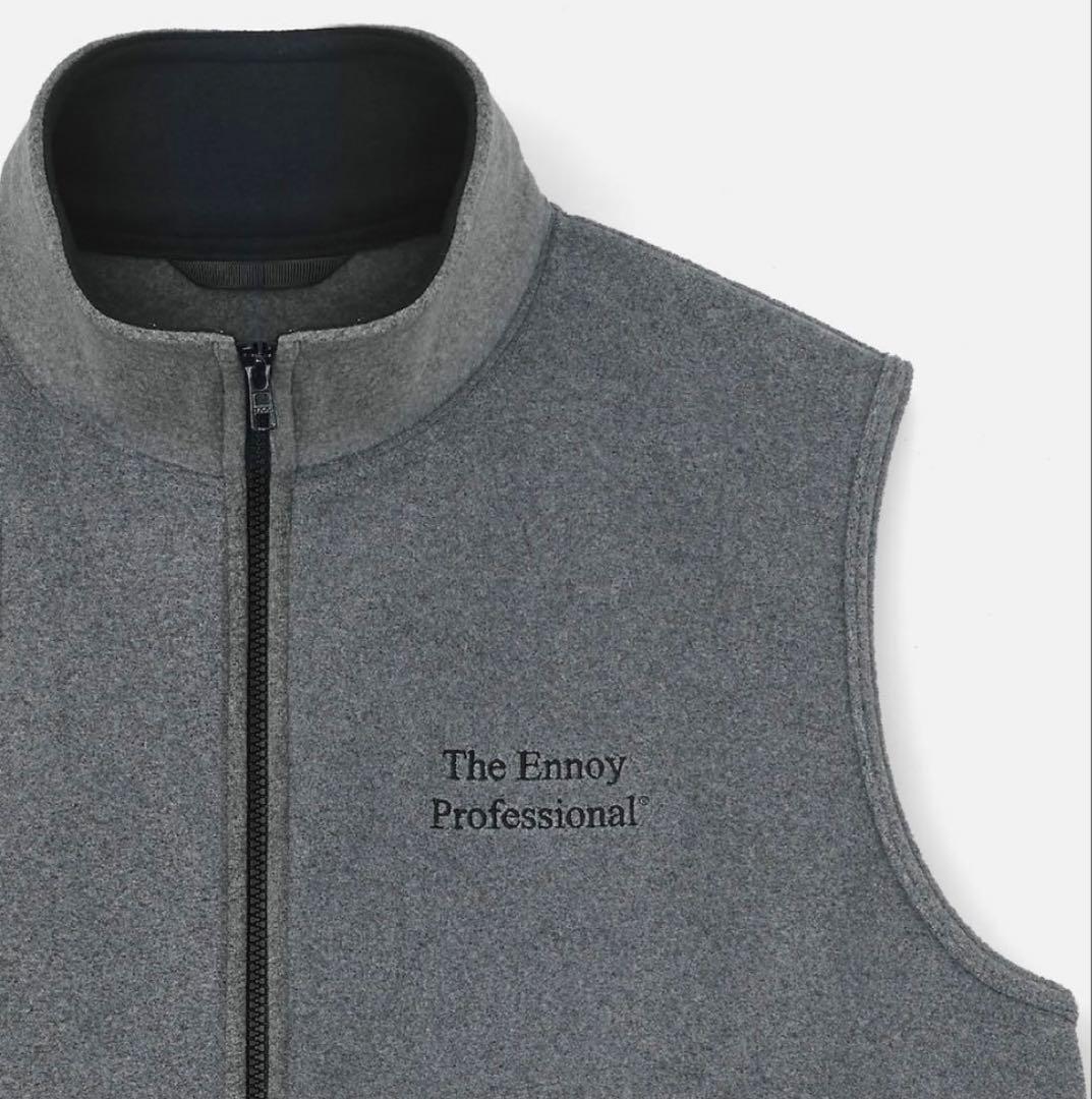 トップス ENNOY PROFESSIONAL FLEECE VEST (GRAY) L