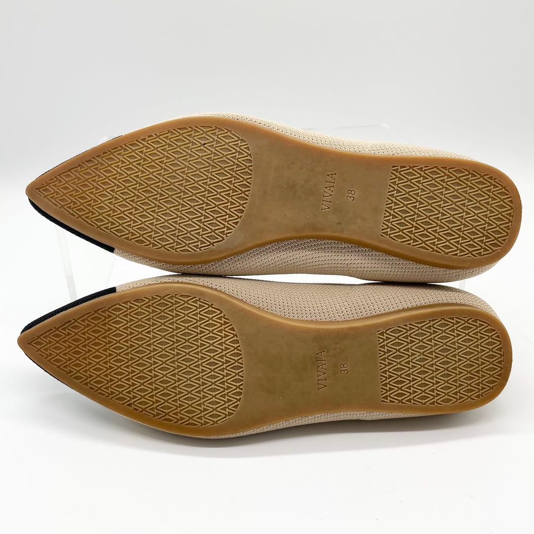 【極美品】VIVAIA ビバイア フラットシューズ ポインテッドトゥ ベージュ