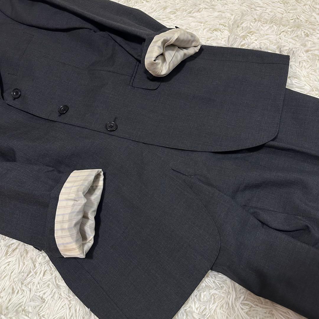 希少 バーバリー ブラックレーベル スーツ セットアップ ウール ボタン ロゴ