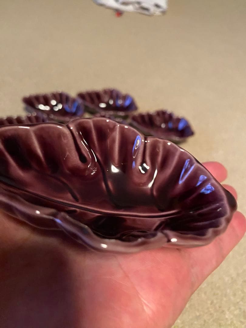 珍味入れ　紫菊葉珍味入れ10客