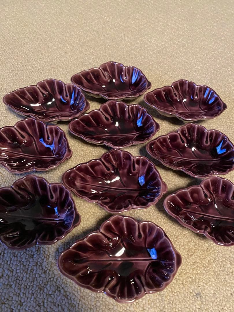 珍味入れ　紫菊葉珍味入れ10客