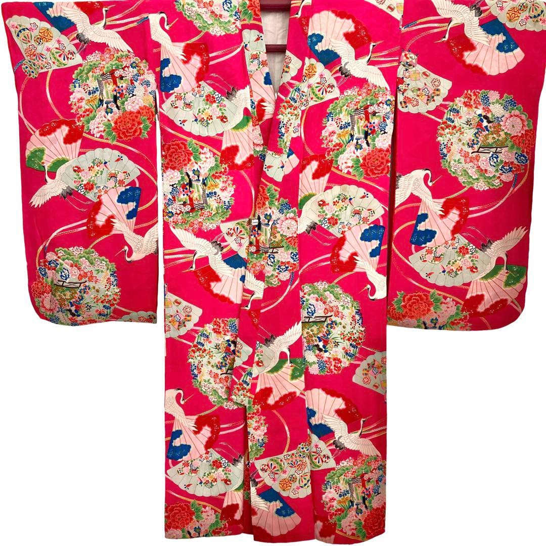 アンティーク7歳 女の子 子供着物 七五三 アンティーク着物 NO42