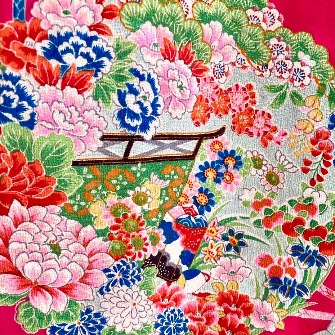 アンティーク7歳 女の子 子供着物 七五三 アンティーク着物 NO42