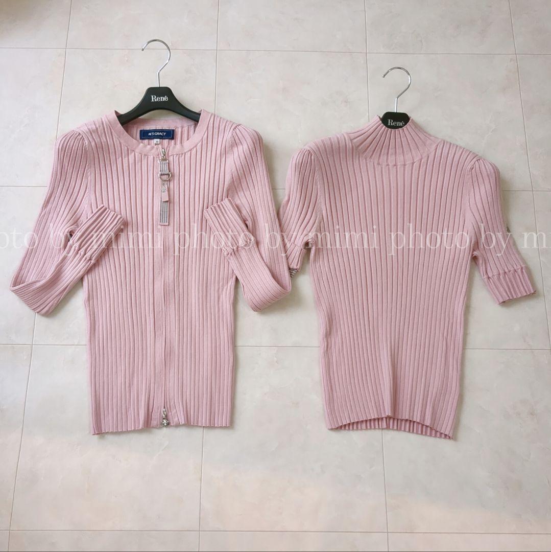 M'S GRACY*半袖ニット＆カーディガン アンサンブル