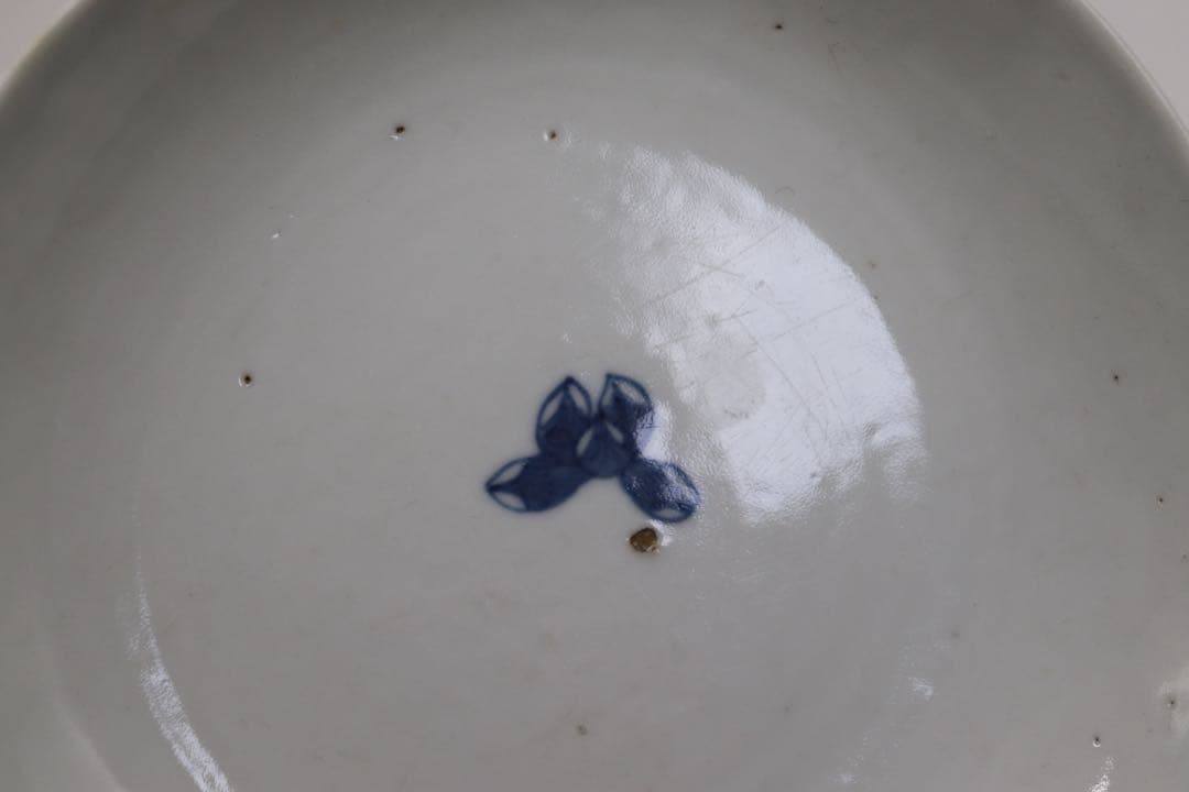 中国　清時代　康熙年製　染付龍紋皿　送料込み250731