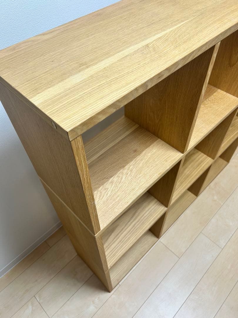【無印良品】スタッキングシェルフセット・３段×３列・オーク材