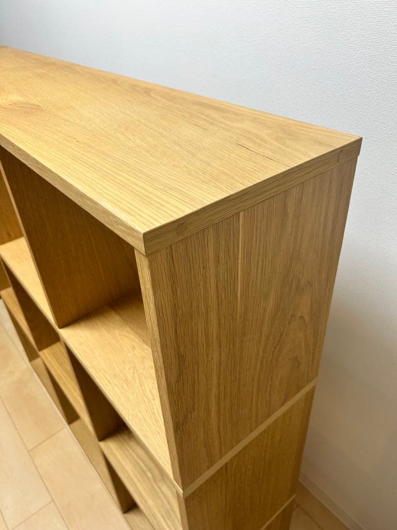 【無印良品】スタッキングシェルフセット・３段×３列・オーク材