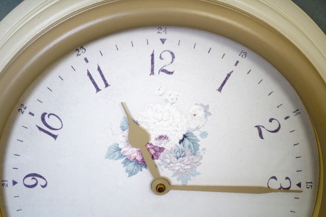 ローラアシュレイ　大型掛け時計（ガラス入り）　着払い