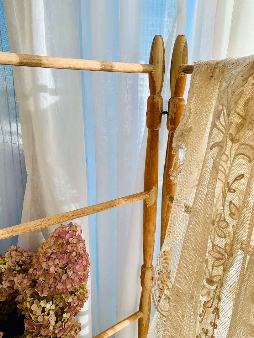 フランスアンティークタオルハンガー※キルトラック※トルション掛け※剥離家具※無垢