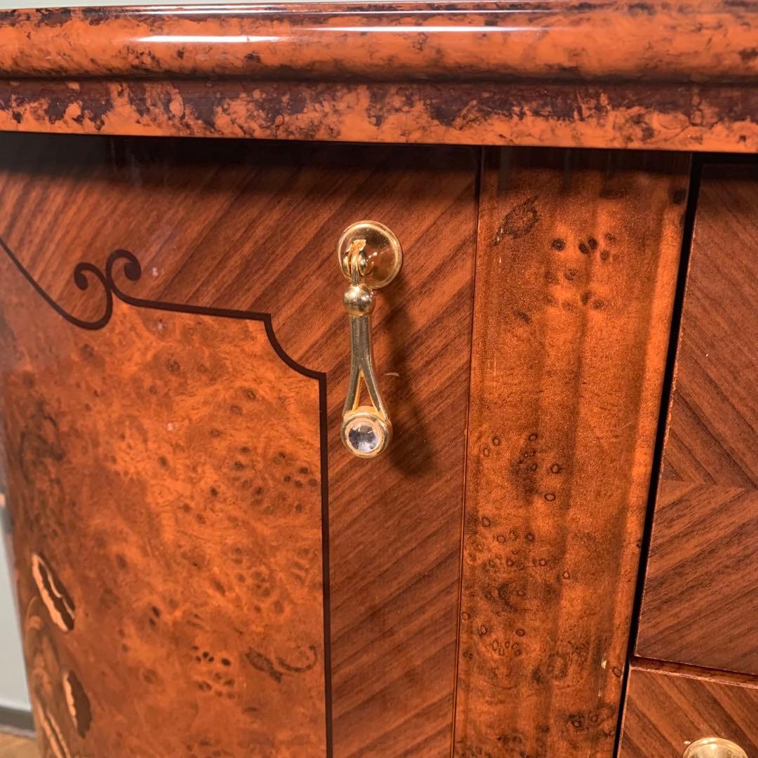 【極美品】イタリア製　象嵌　サイドボード　マホガニー色　アンティーク