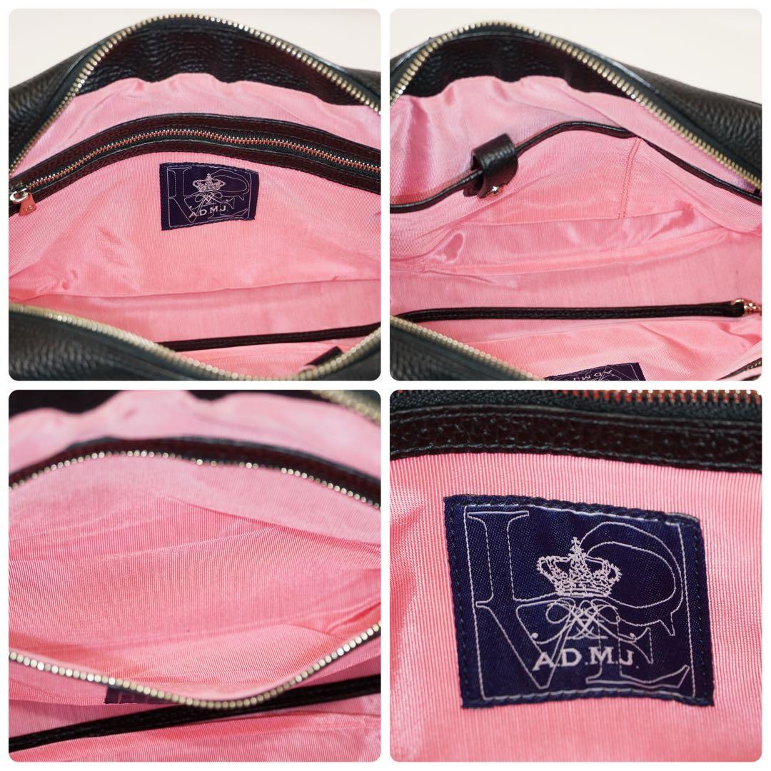 【極美品✨】ADMJ ハンドバッグ レザー ブラック