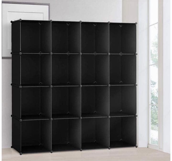 本棚　棚　収納ボックス　16ボックス　ブラック　新品未使用