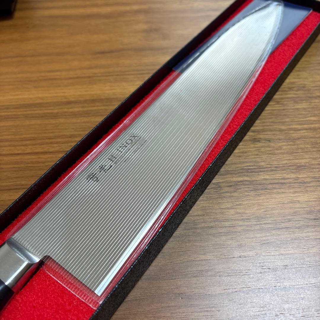 未使用品　INOX つば付き牛刀　300mm 實光