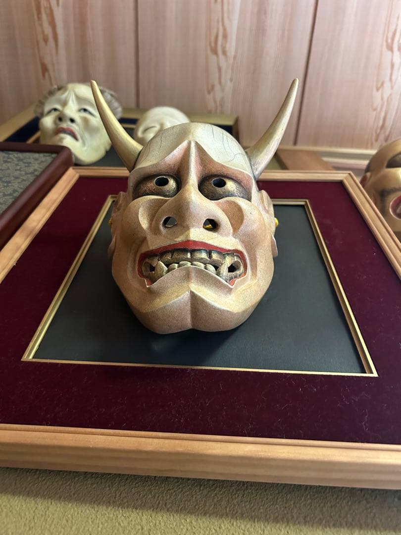 般若(はんにゃ)木彫り 手彫り