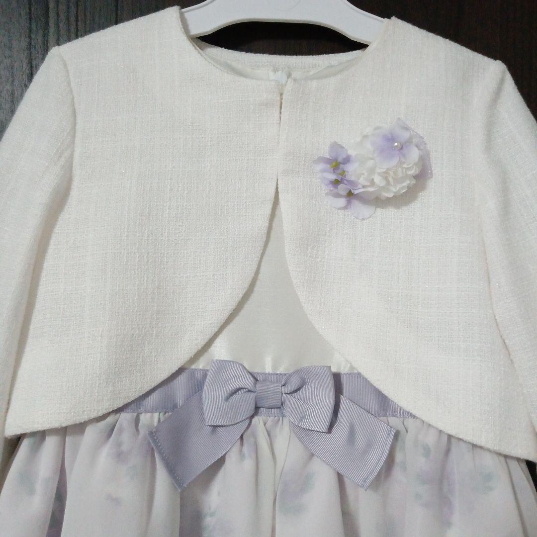 ブランシェス　120 キメ服　入学式　卒園式　フォーマル　女の子 紫　パープル